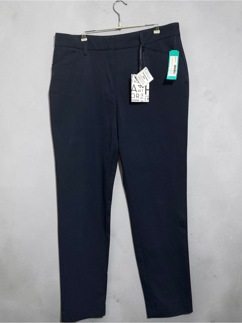 Women's Straight-Leg Slacks Pants - Navy Hawthorne 41 size 14 Adjustable Hem